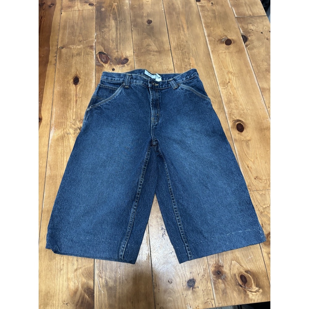 Old Navy Boys Carpenter Denim Shorts Size‎ 18 Blue Pockets Belt Loops